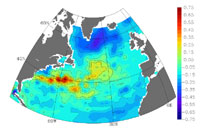sea surface height for atlantic ocean, description follows